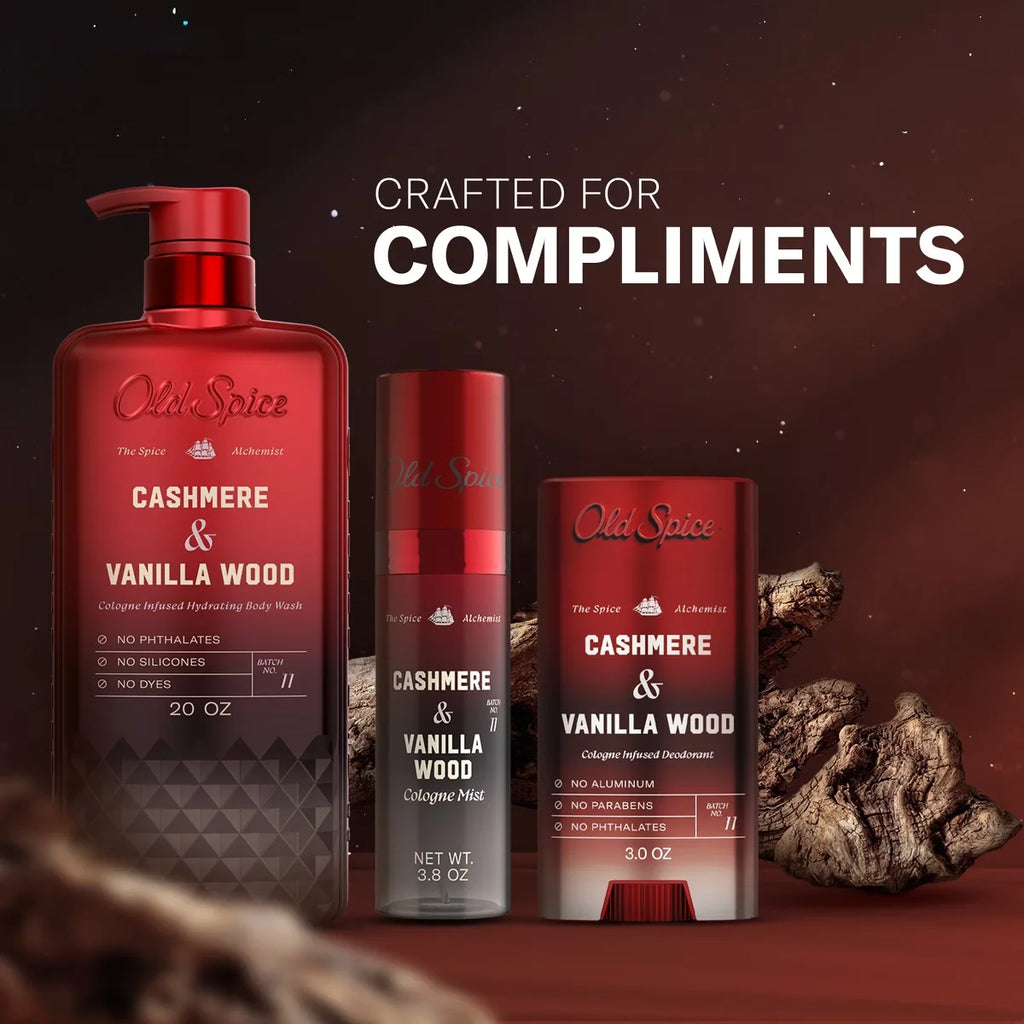 Old Spice x The Spice Alchemist Collection Cologne Infused Deodorant - Cashmere and Vanilla Wood - 3oz