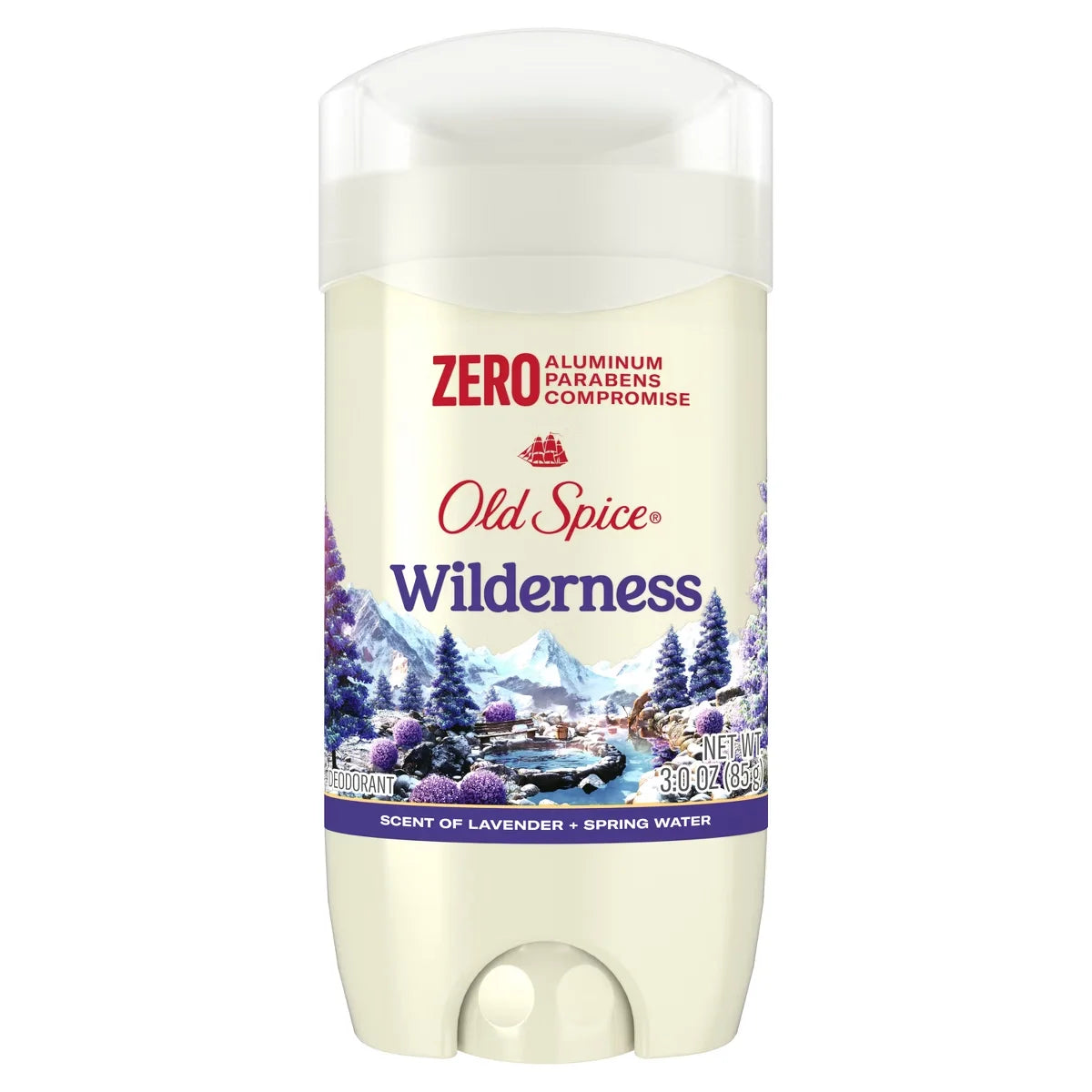 Old Spice Men's Deodorant Wilderness with Lavender - Aluminum-Free 3oz: Invisible Solid, Normal Skin Type, Under Arm Main image