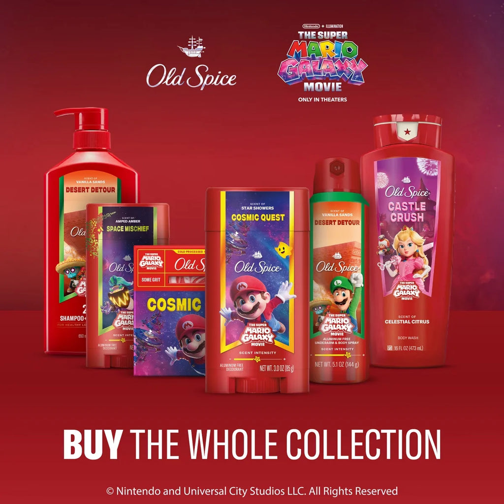 Old Spice x The Super Mario Galaxy Men’s 24/7 Lasting Freshness Aluminum-Free Deodorant - Castle Crush - 3oz