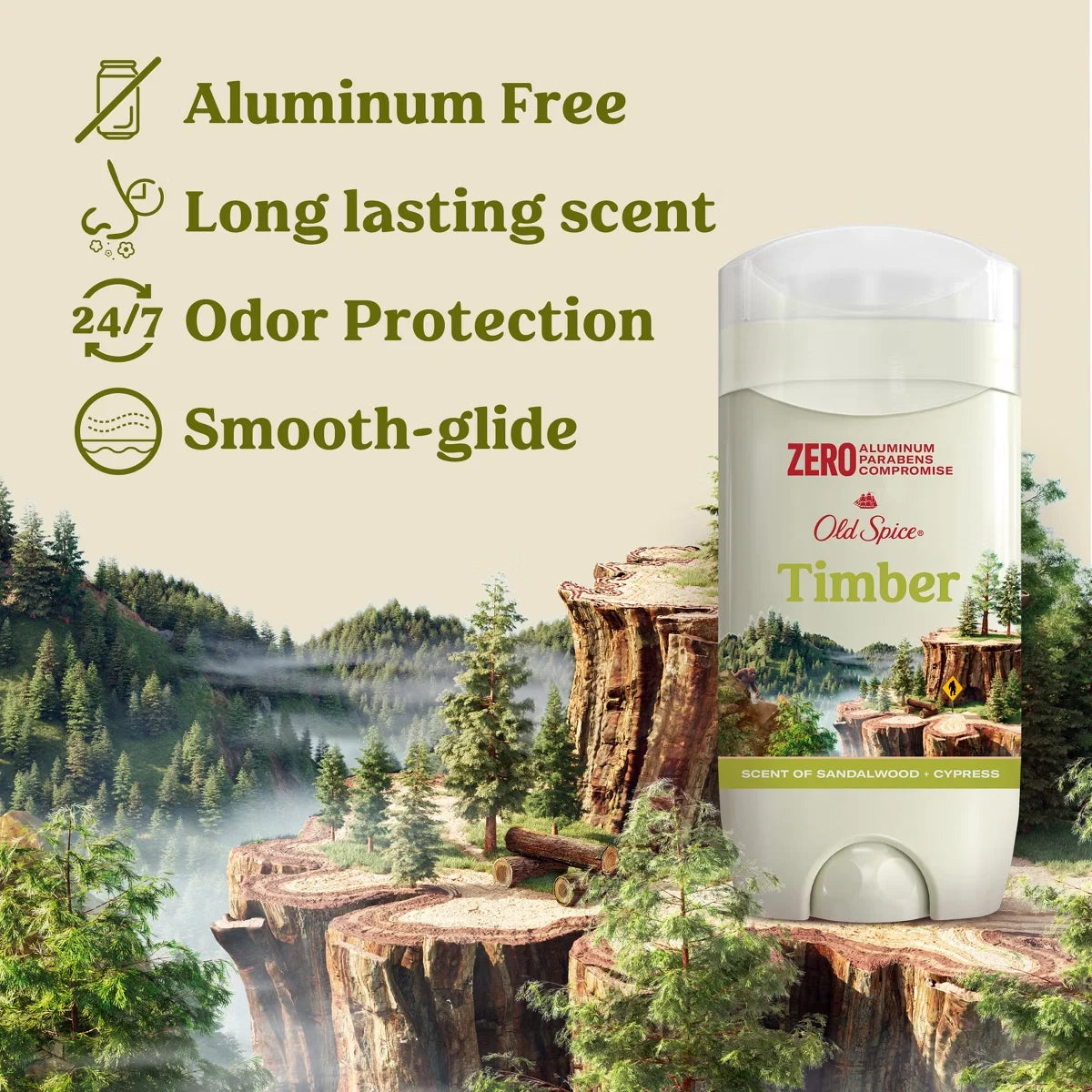 Old Spice Deodorant Fresher Collection Timber with Sandalwood - 3oz Secondary image