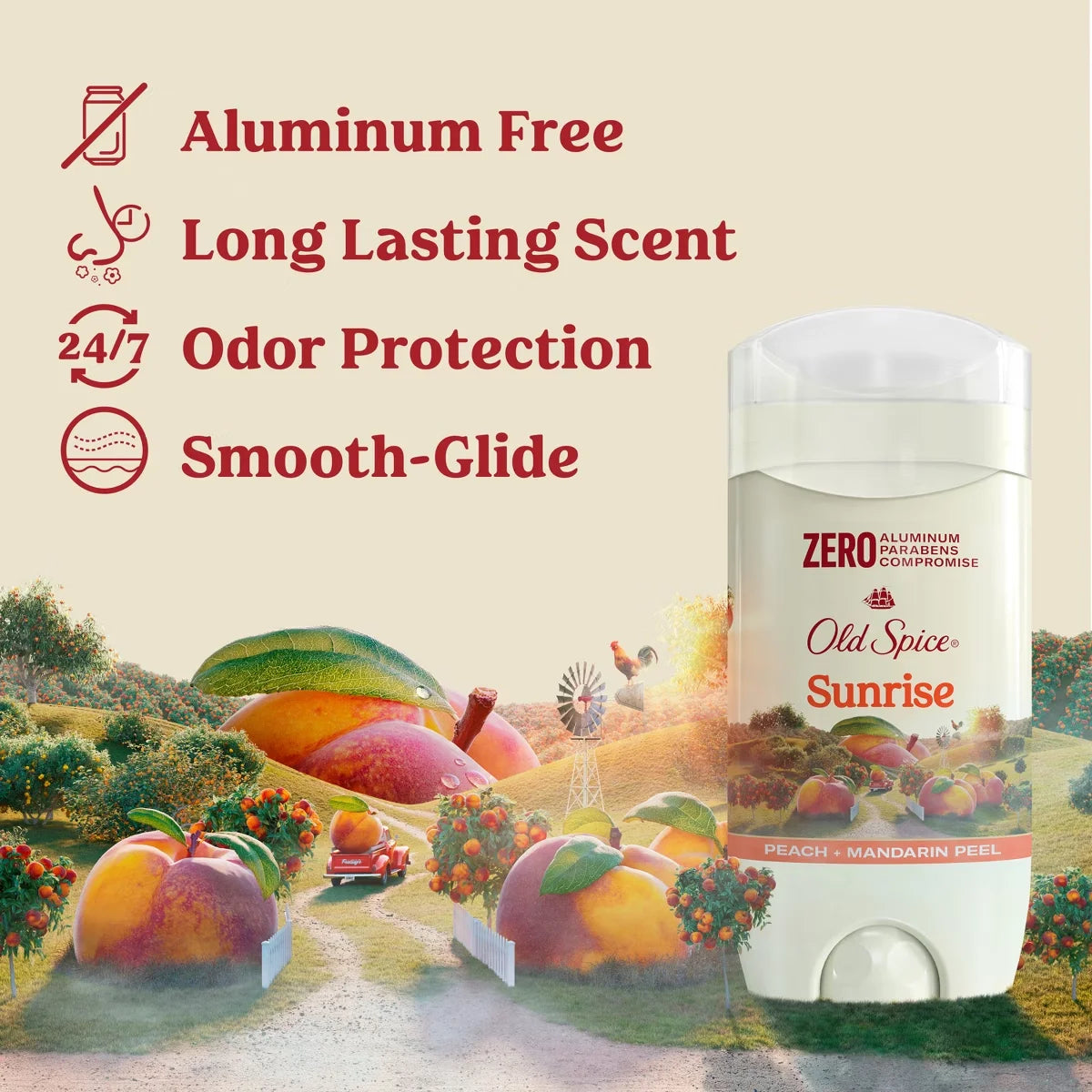 Old Spice Deodorant - Sunrise - Peach and Vanilla Scented - Aluminum-Free 3oz: Invisible Solid, Under Arm Use Secondary image