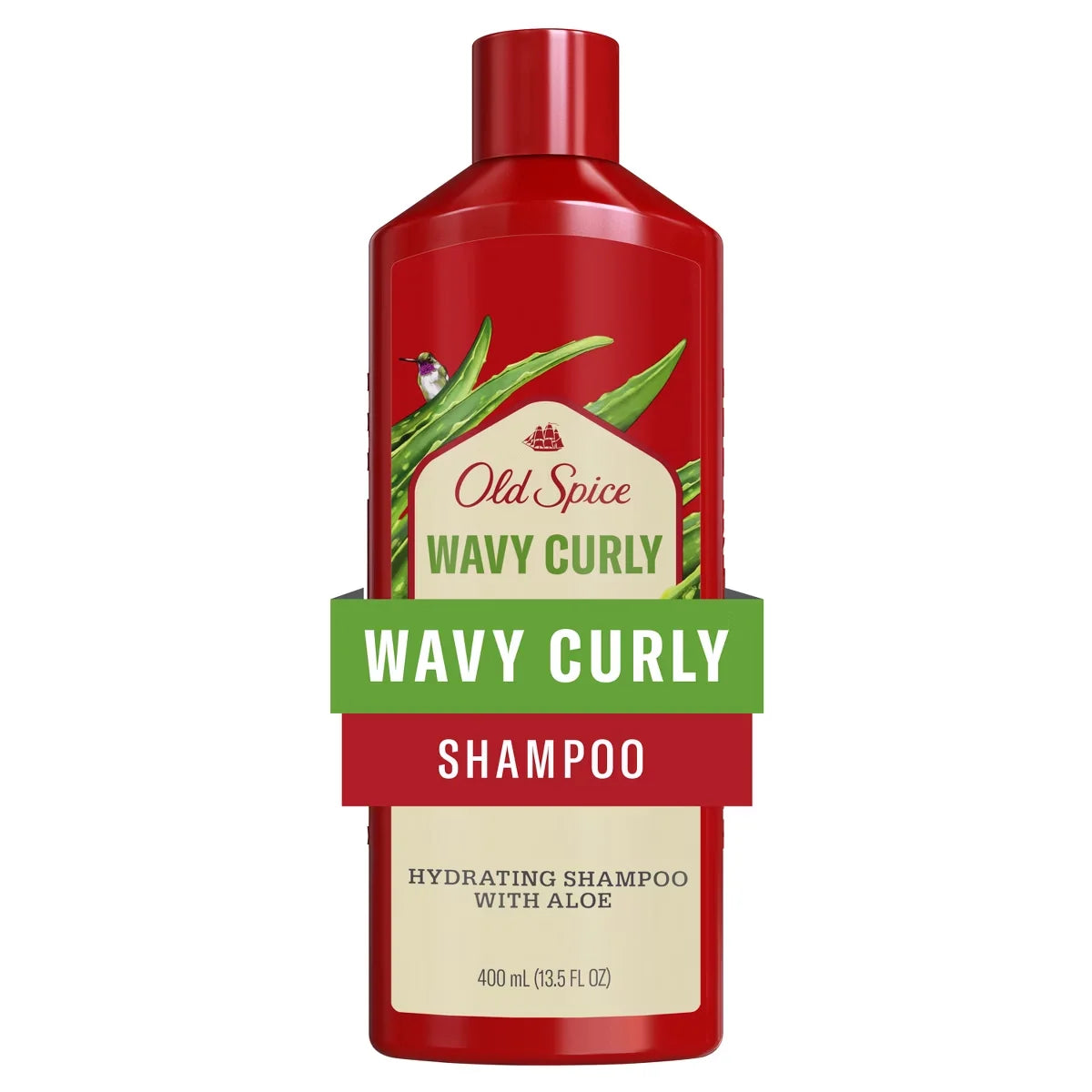 Old Spice Wavy Curly Shampoo with Aloe & Avocado Oil for Men - 13.5 fl oz Main image