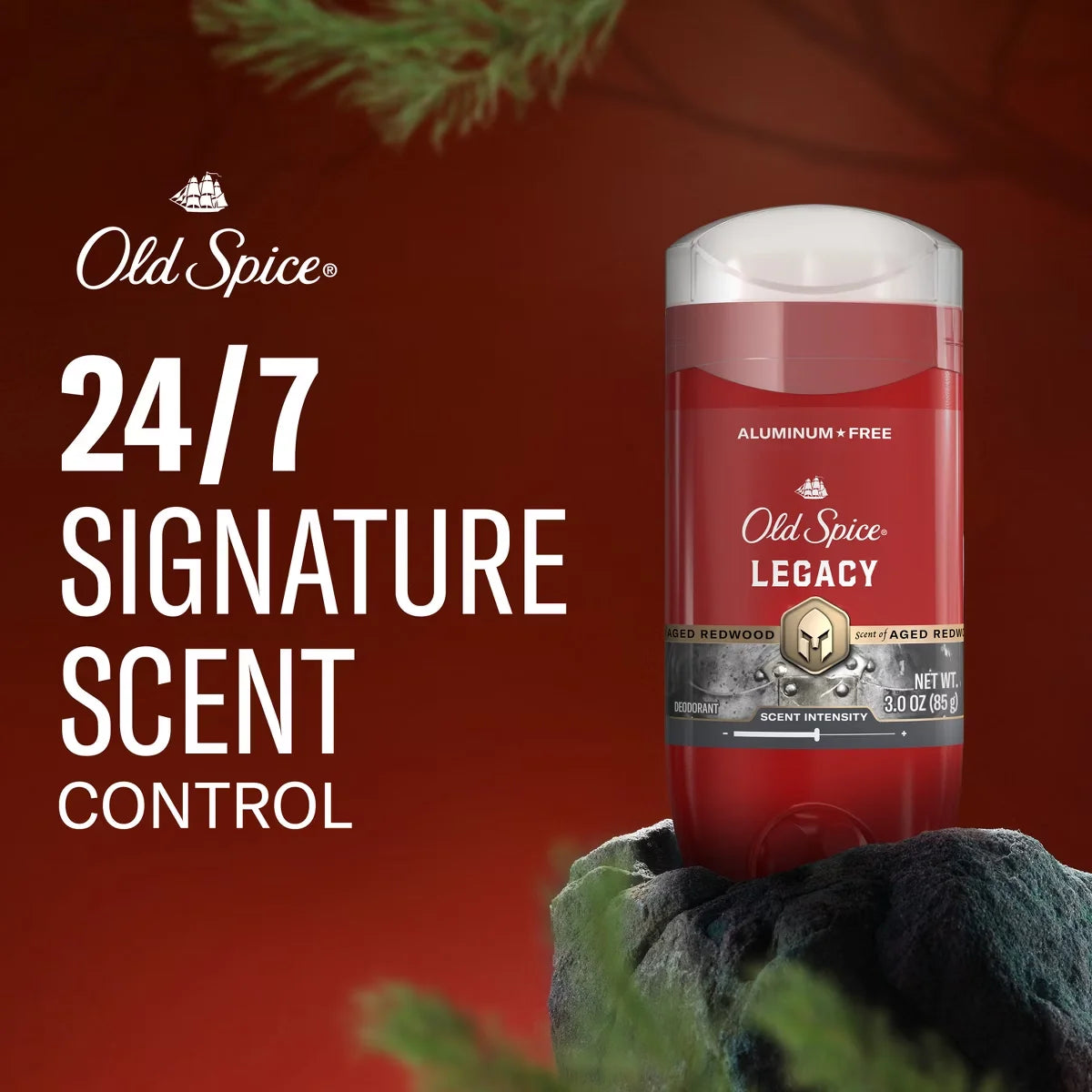 Old Spice Men's Long-Lasting Freshness 24-Hour Odor Protection Red Collection Deodorant - Legacy - 3oz Secondary image