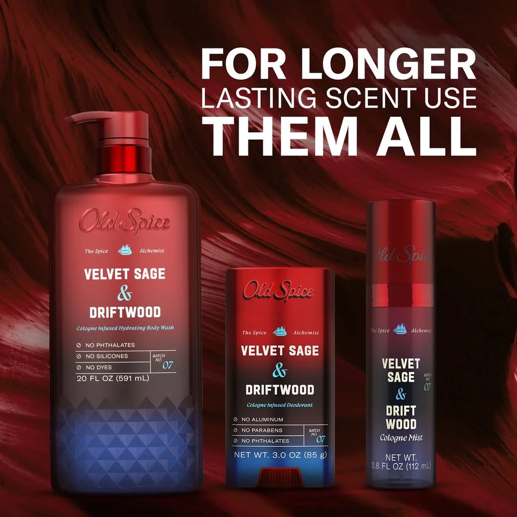 Old Spice x The Spice Alchemist Collection Men's Crafted for Compliments Cologne Infused Body Wash - Velvet Sage and Driftwood Scent - 20 fl oz