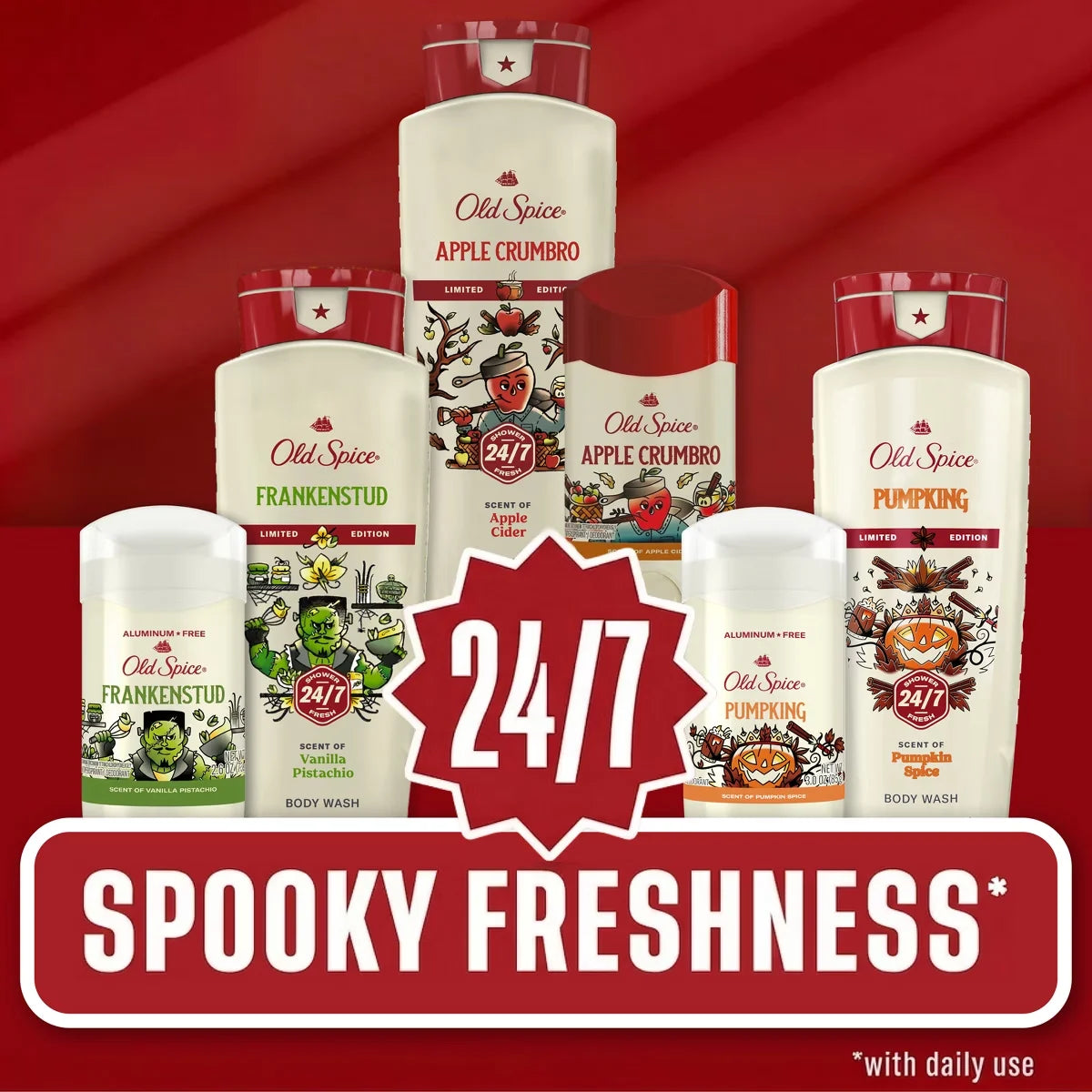 Old Spice Holidudes Deodorant - PumpKing - 3oz: Invisible Solid Deodorant, Under Arm Application, Pumpkin Spice Scent, Normal Skin Type