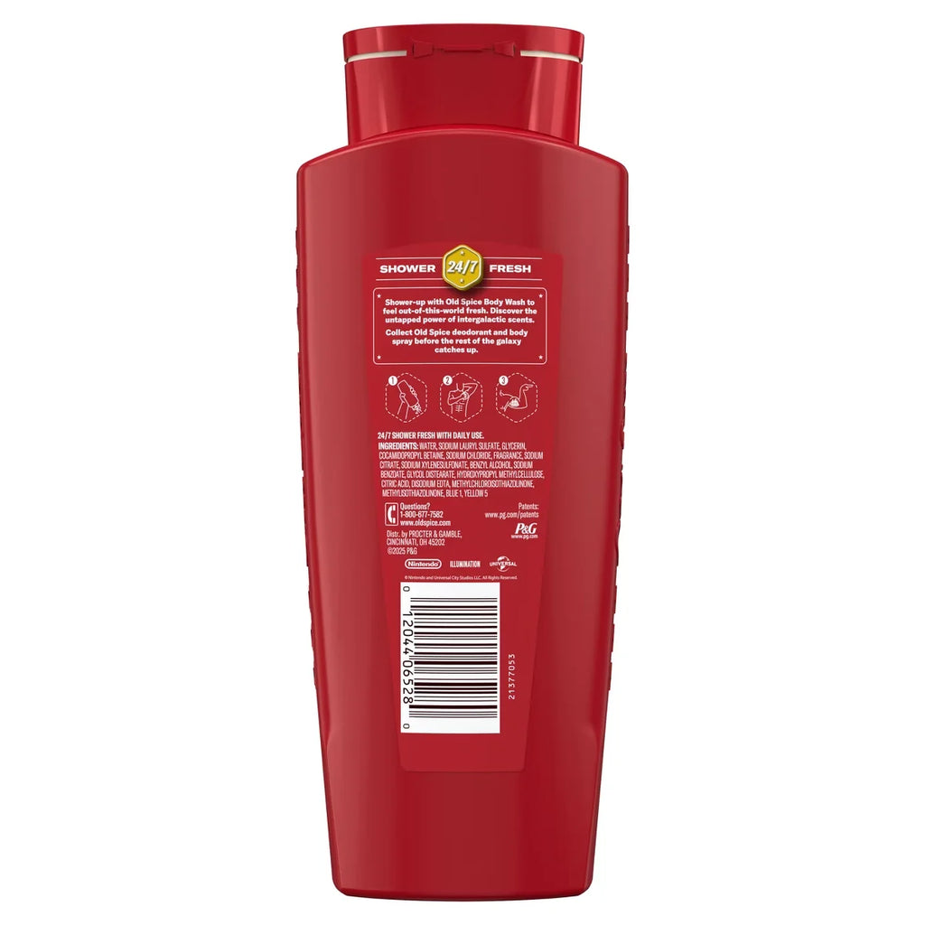 Old Spice x The Super Mario Galaxy Men's 24/7 Shower Fresh Desert Detour Body Wash - Scent of Vanilla Sands - 24 fl oz