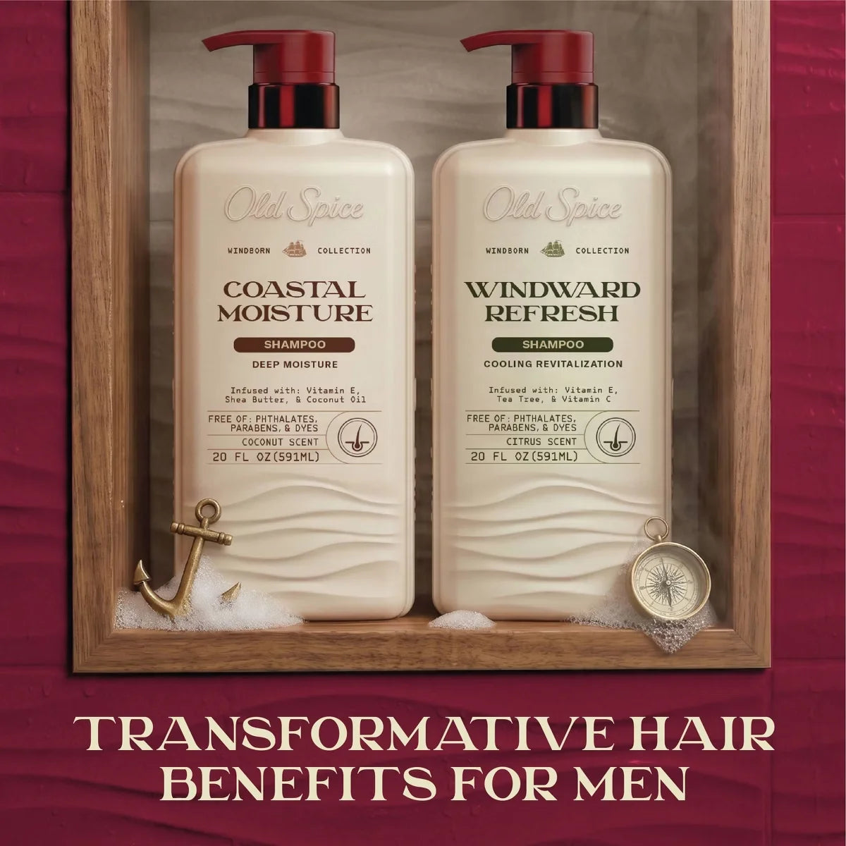 Old Spice Windborn Coastal Moisture Vanilla Shampoo - 20 fl oz