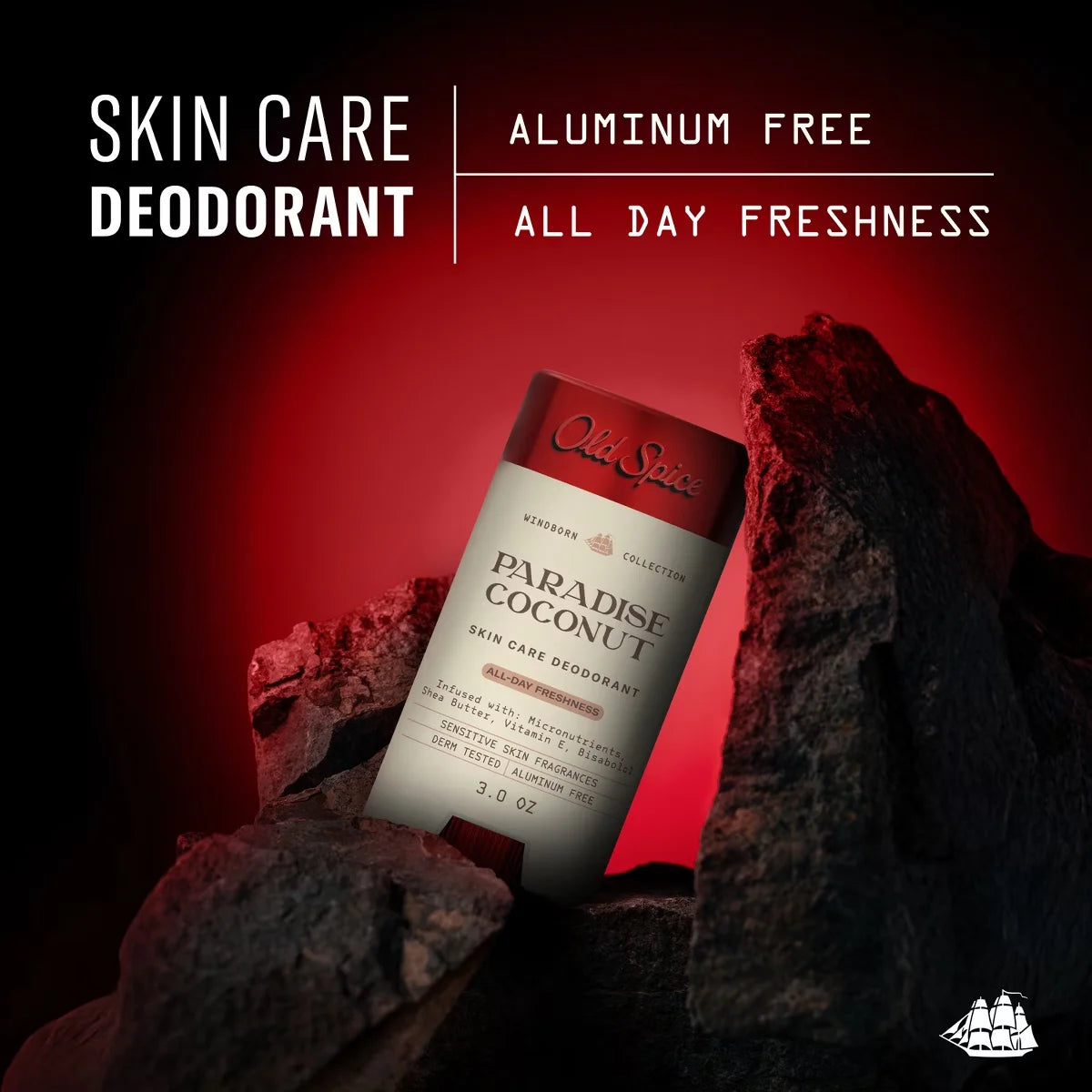 Old Spice Men's Aluminum-Free All Day Freshness Windborn Collection Deodorant - Paradise Coconut - 3oz Secondary image
