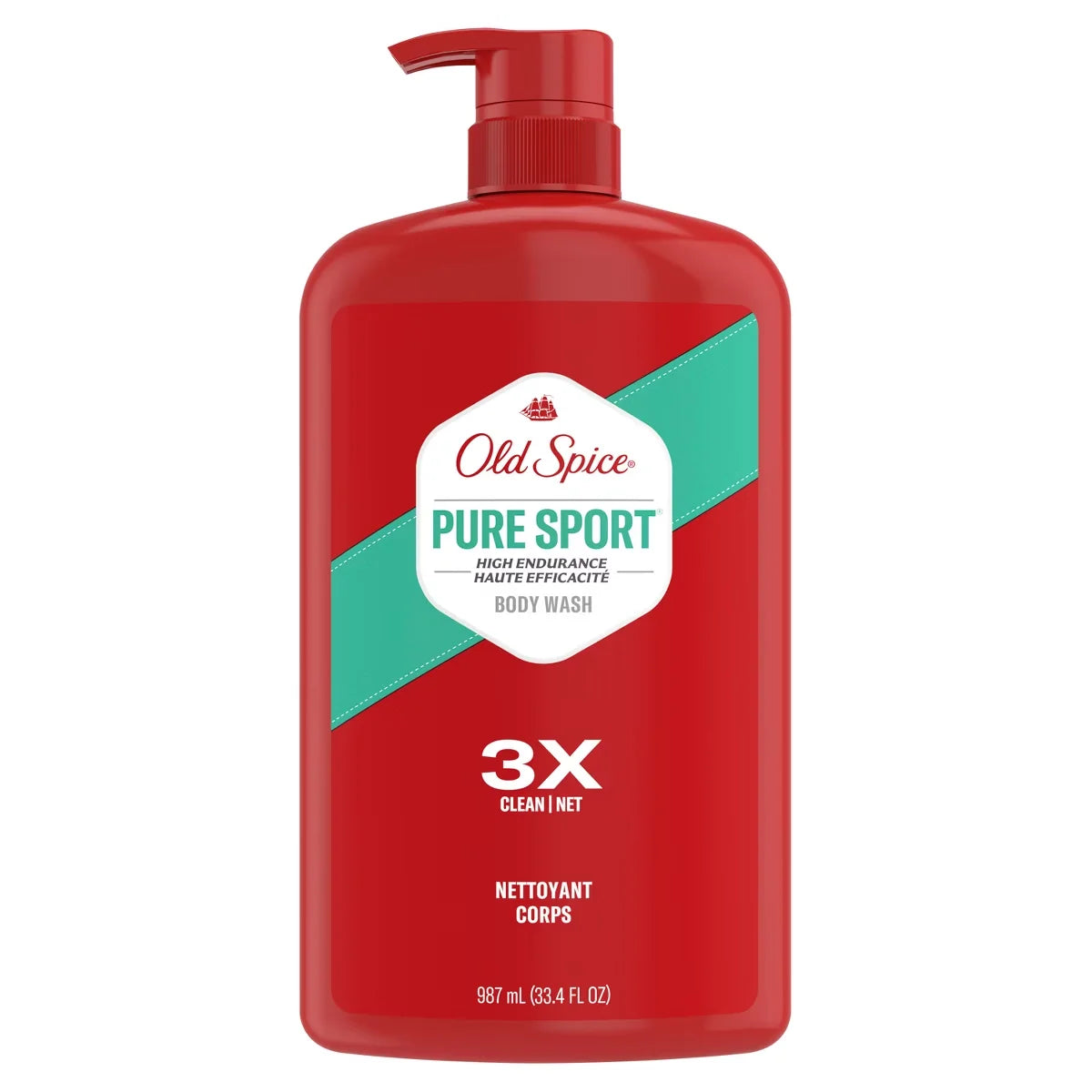 Old Spice High Endurance Body Wash with Pump - 33.4 fl oz: Liquid, Whole Body, For Normal Skin, Basic Cleansing Main image