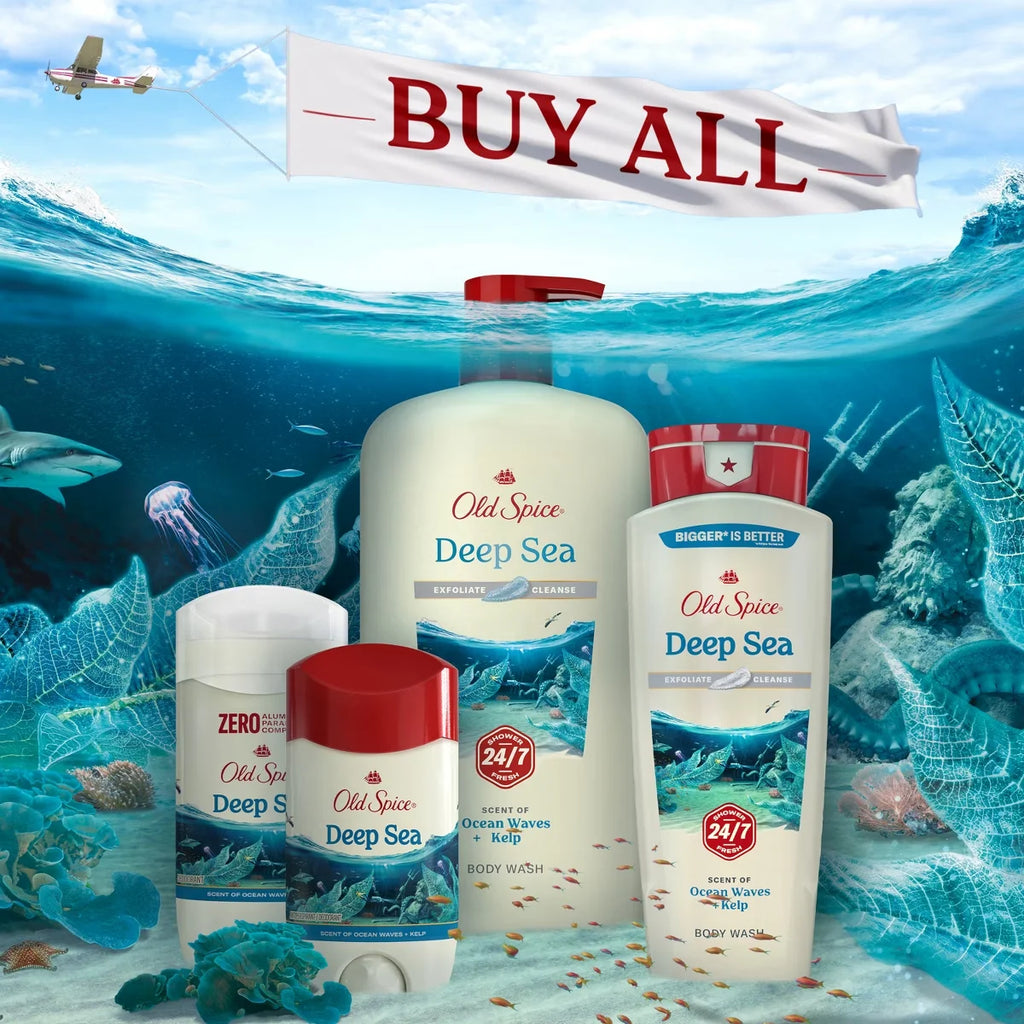 Old Spice Fresh Collection Deodorant Deep Sea Ocean Elements - 3oz
