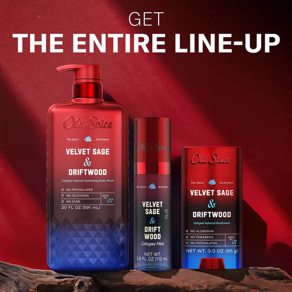 Old Spice x The Spice Alchemist Collection Men's Crafted for Compliments Cologne Infused Body Wash - Velvet Sage and Driftwood Scent - 20 fl oz