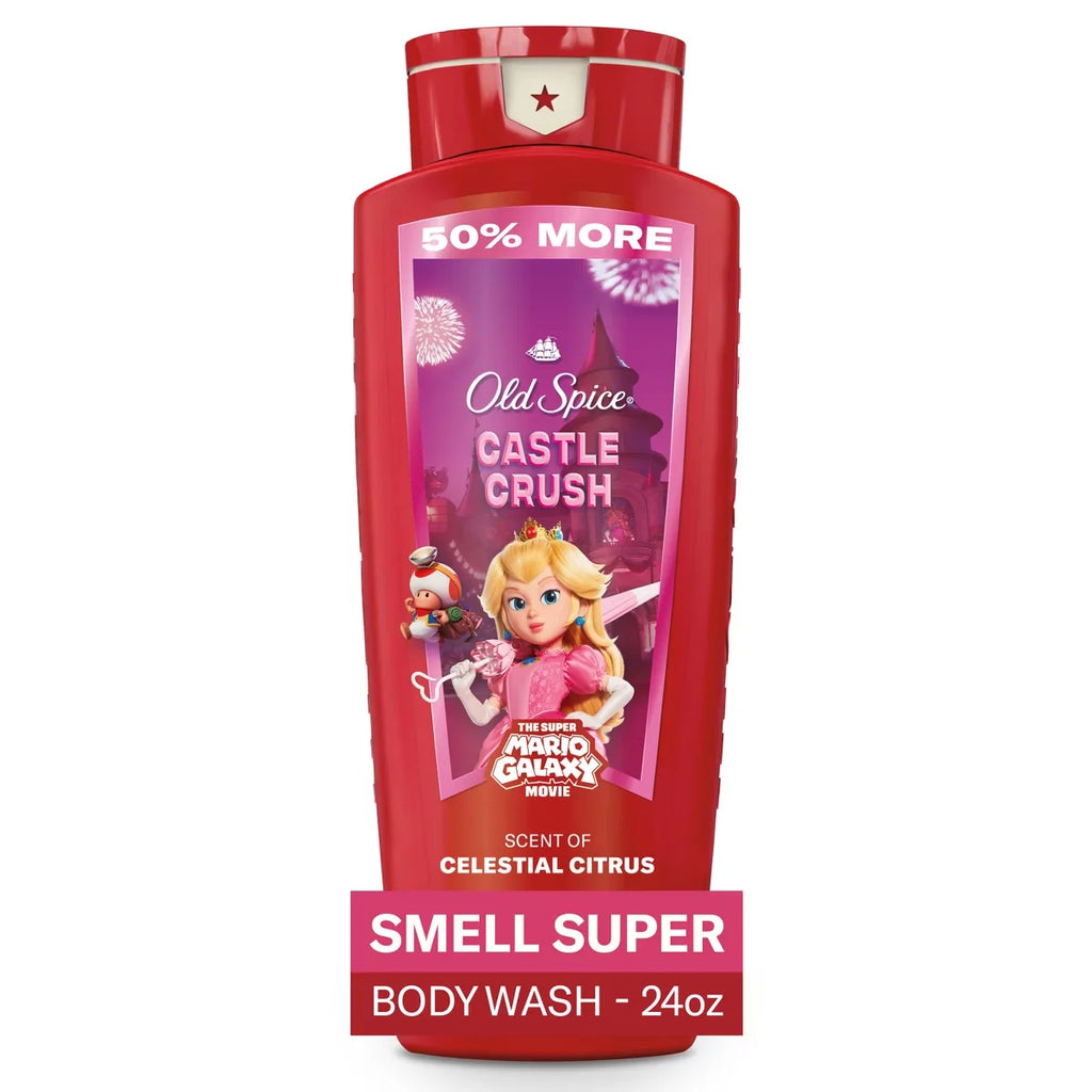 Old Spice x The Super Mario Galaxy Men's 24/7 Shower Fresh Castle Crush Body Wash - Scent of Celestial Citrus - 24oz