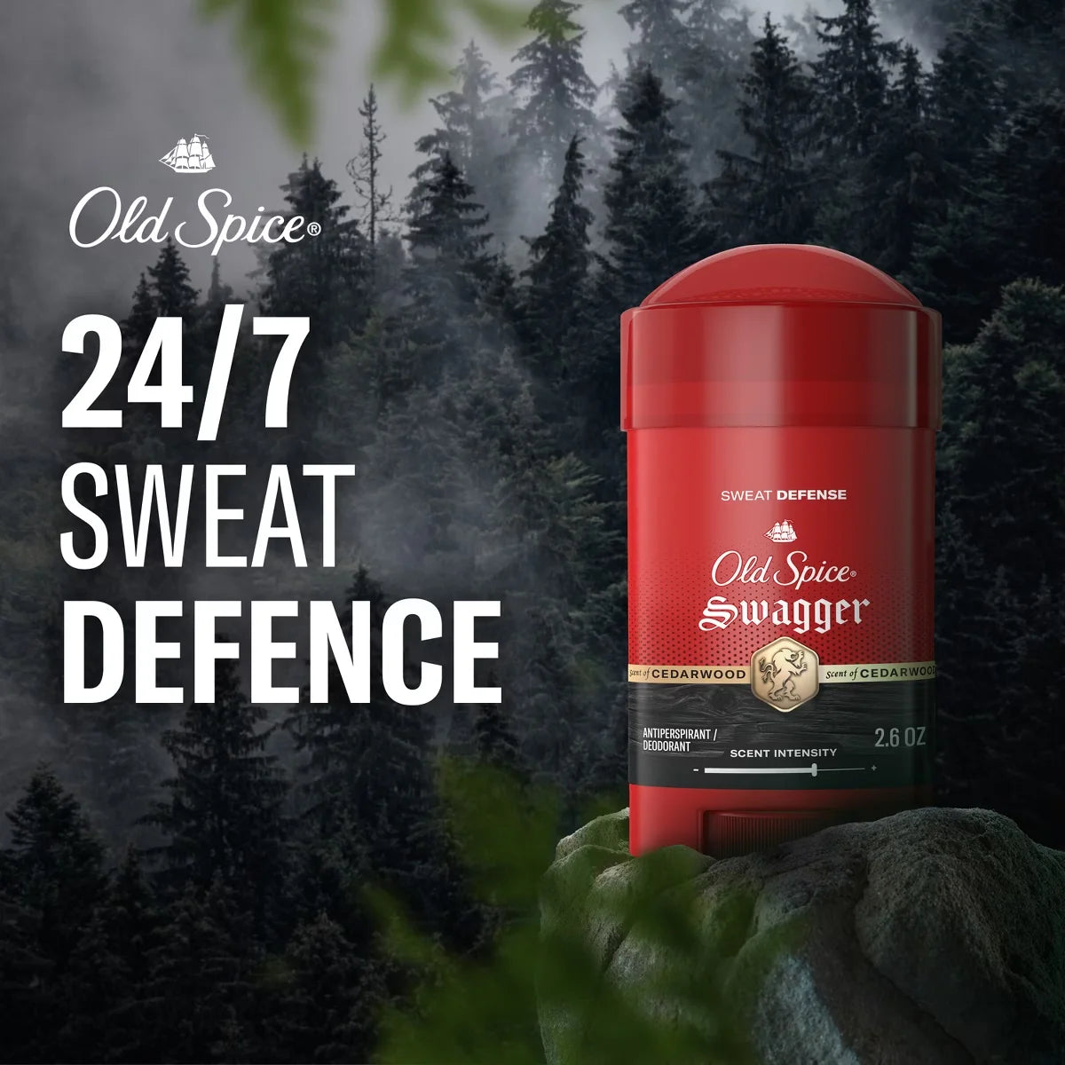 Old Spice Hardest Working Collection Sweat Defense Stronger Swagger Solid Antiperspirant & Deodorant - 2.6oz Secondary image