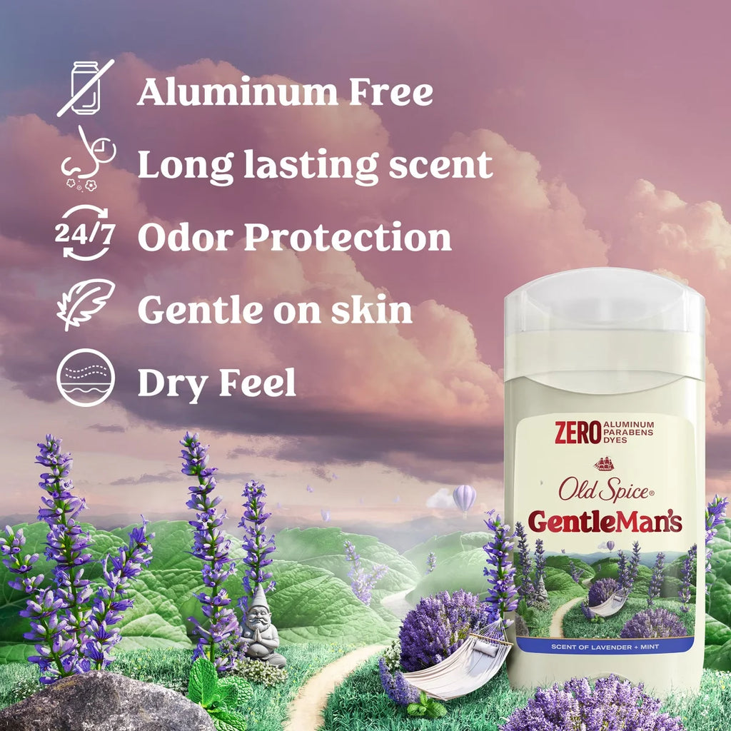Old Spice Men's Solid Deodorant Lavender & Mint - Aluminum-Free 3oz