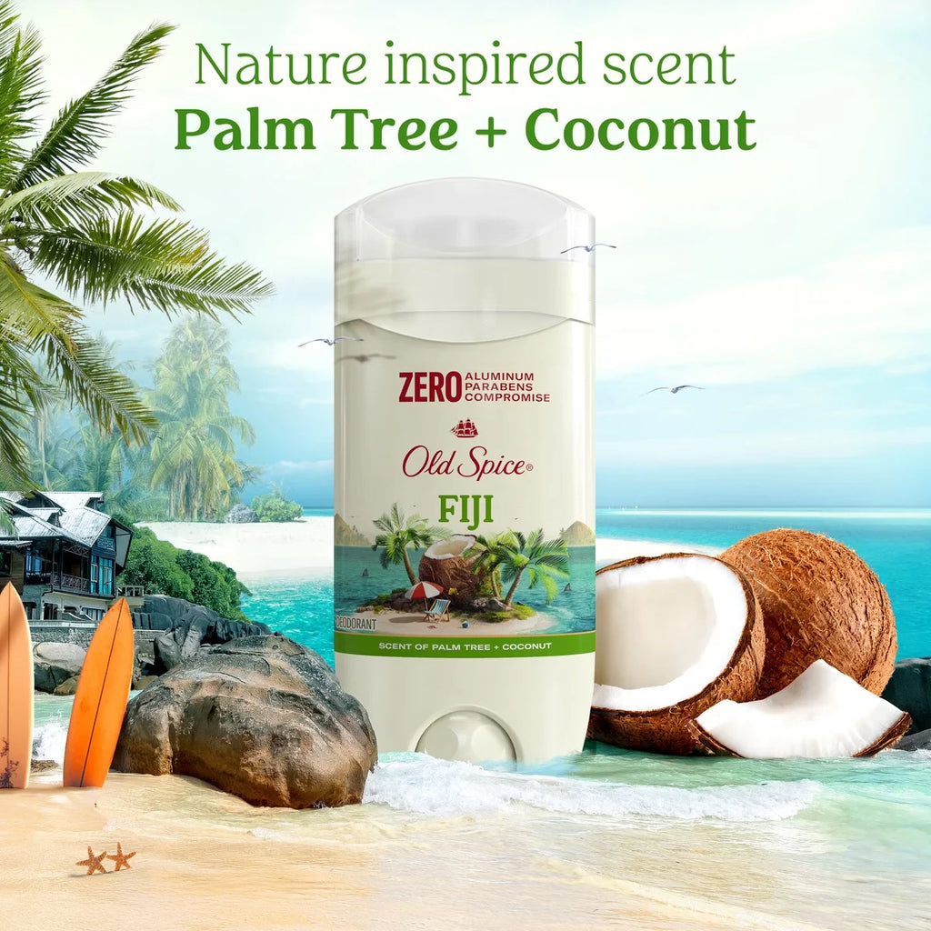 Old Spice Men's Solid Deodorant Fiji with Palm Tree Scent - Aluminum-Free 3oz/2pk
