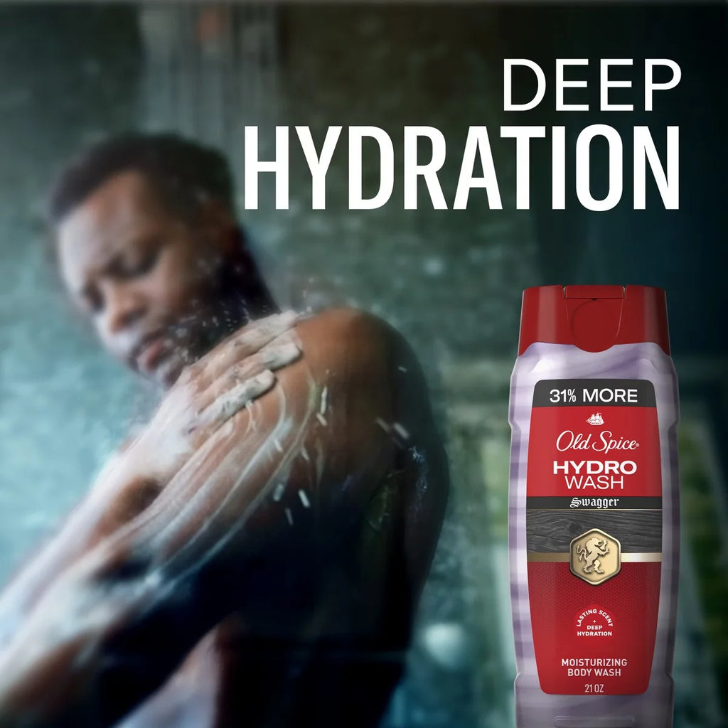 Old Spice Men's Moisturizing Hydro Body Wash - Swagger Scent - 21 fl oz: Liquid, Whole Body, Normal Skin, Deep Hydration