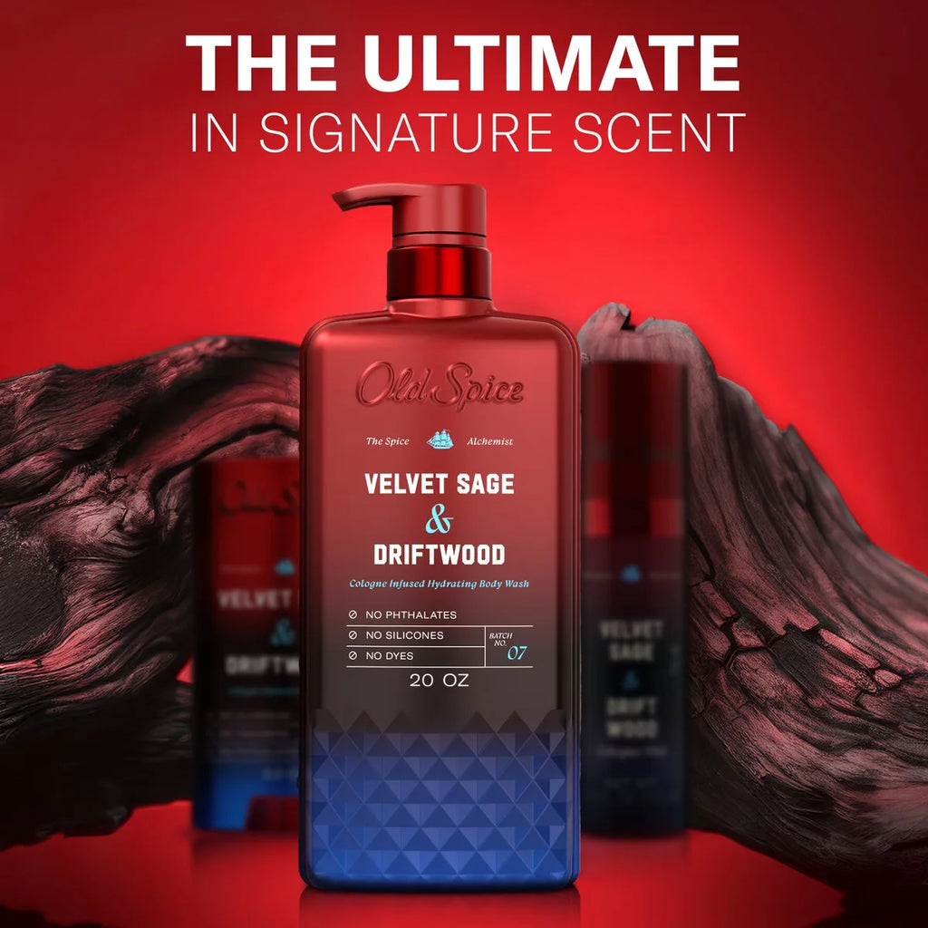 Old Spice x The Spice Alchemist Collection Men's Crafted for Compliments Cologne Infused Body Wash - Velvet Sage and Driftwood Scent - 20 fl oz