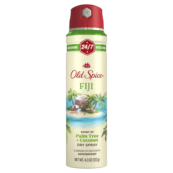 Old Spice Men's Invisible Dry Spray Antiperspirant & Deodorant - Fiji Scent - Fresher Collection - 4.3oz