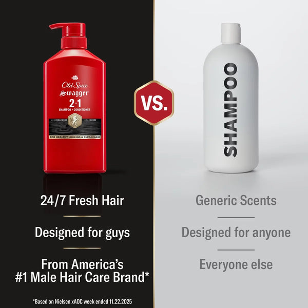 Old Spice Men's Swagger 2-in-1 Shampoo & Conditioner