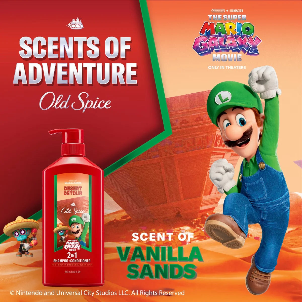 Old Spice Super Mario Desert Detour 2-in-1 Shampoo and Conditioner - 21.9 fl oz Secondary image