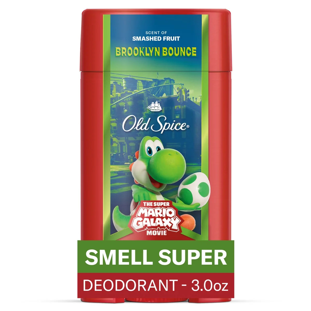 Old Spice x The Super Mario Galaxy Brooklyn Bounce Men's 24/7 Lasting Freshness Aluminum-Free Deodorant - Scent of Smashed Fruit - 3oz Main image