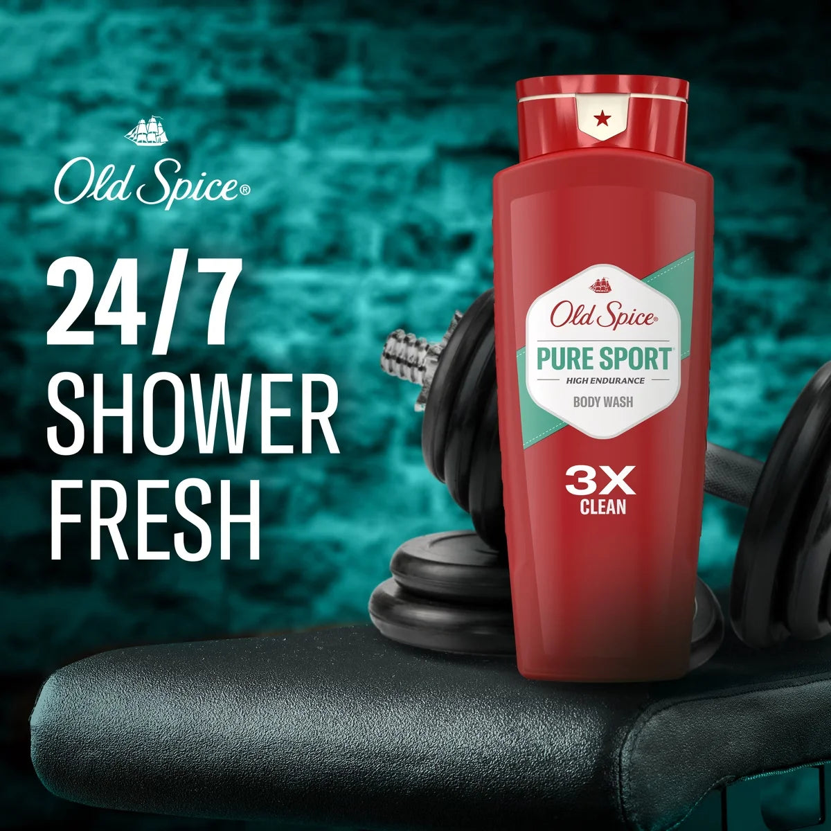 Old Spice High Endurance Pure Sport Body Wash - 24 fl oz/2pk: Liquid for Normal Skin, Whole Body Use, Squeeze Bottle Secondary image