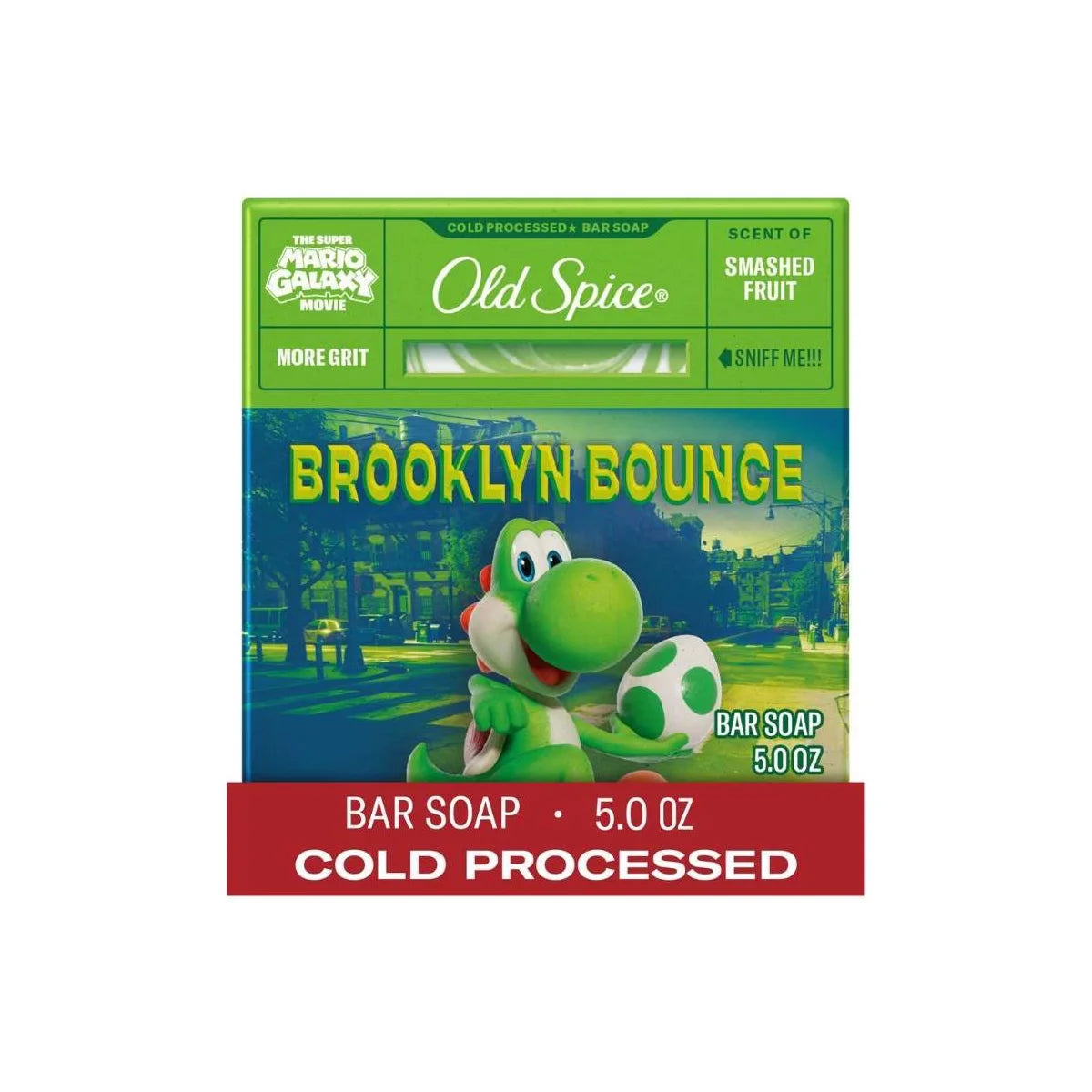Old Spice x The Super Mario Galaxy Men’s Brooklyn Bounce Cold Processed Bar Soap - Scent of Smashed Fruit - 5oz: Basic Cleansing, Normal Skin Main image