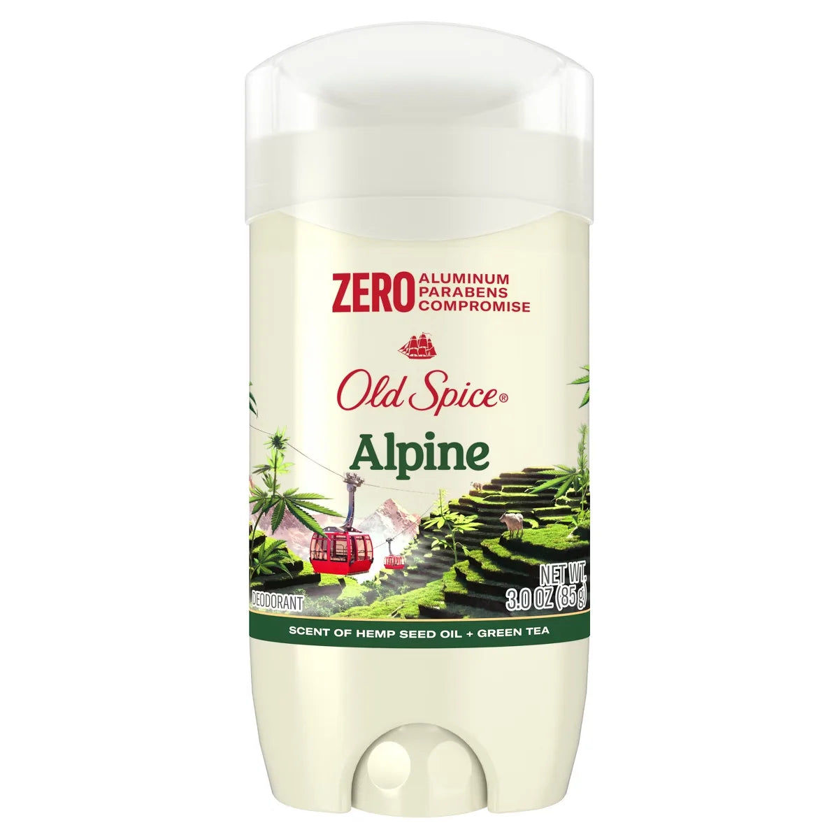 Old Spice Deodorant Alpine with Hemp Seed Oil - Inspired by Nature - Aluminum-Free 3oz Main image