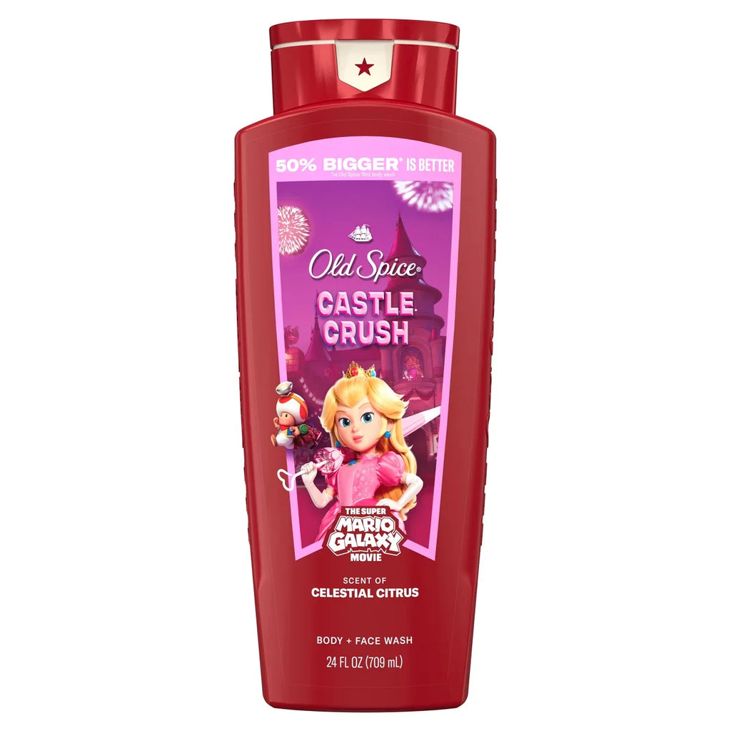 Old Spice x The Super Mario Galaxy Men's 24/7 Shower Fresh Castle Crush Body Wash - Scent of Celestial Citrus - 24oz