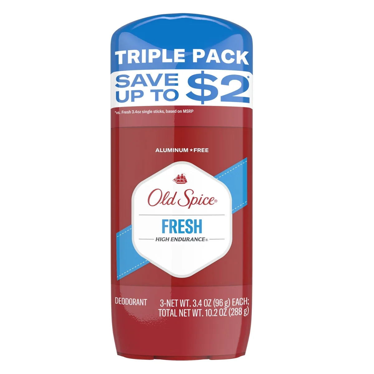 Old Spice Men's Deodorant - Legendary Fragrance Fresh - 3.4oz/3pk: Under Arm Application, Invisible Solid, Antiperspirant Main image