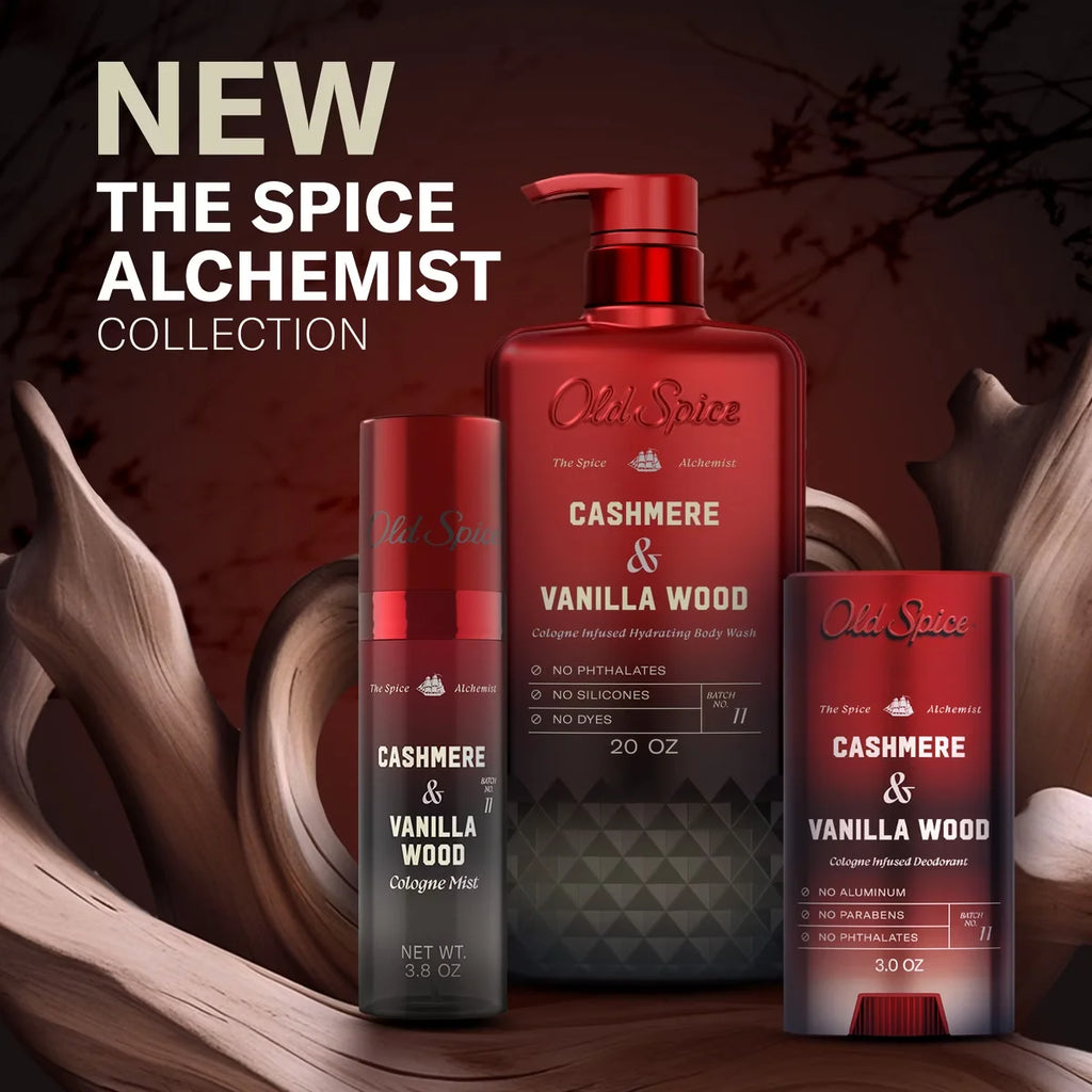 Old Spice x The Spice Alchemist Collection Cologne Infused Deodorant - Cashmere and Vanilla Wood - 3oz