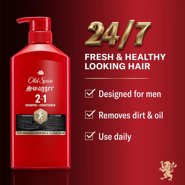 Old Spice Swagger 2-in-1 Men's Shampoo and Conditioner - 21.9 fl oz