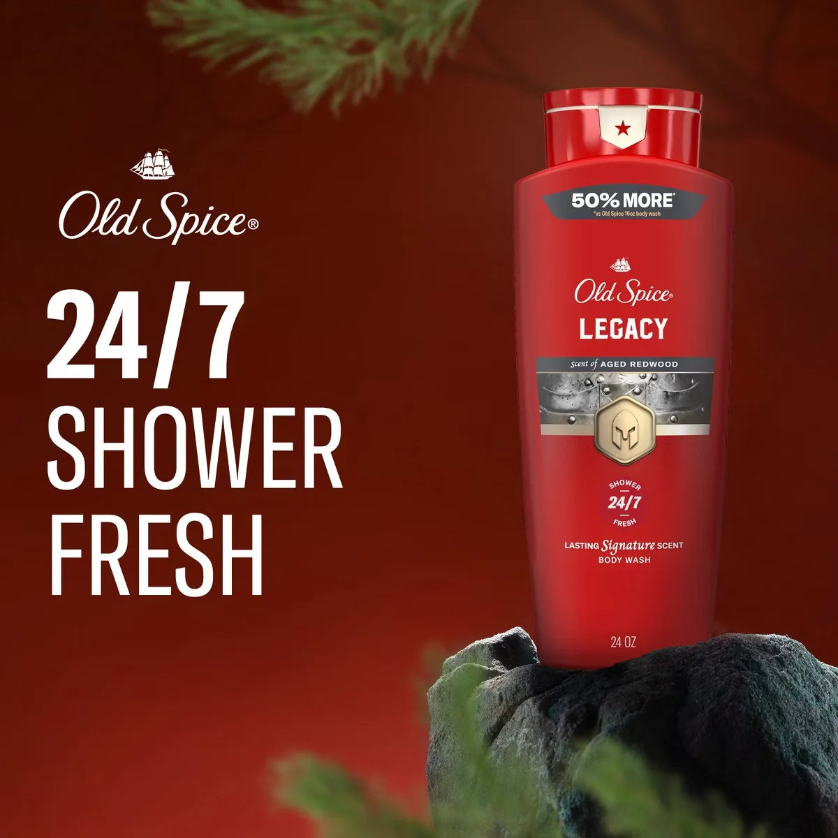 Old Spice Red Collection Men's Long-Lasting Fragrance Refreshing Clean Body Wash - Legacy - 24 fl oz Secondary image