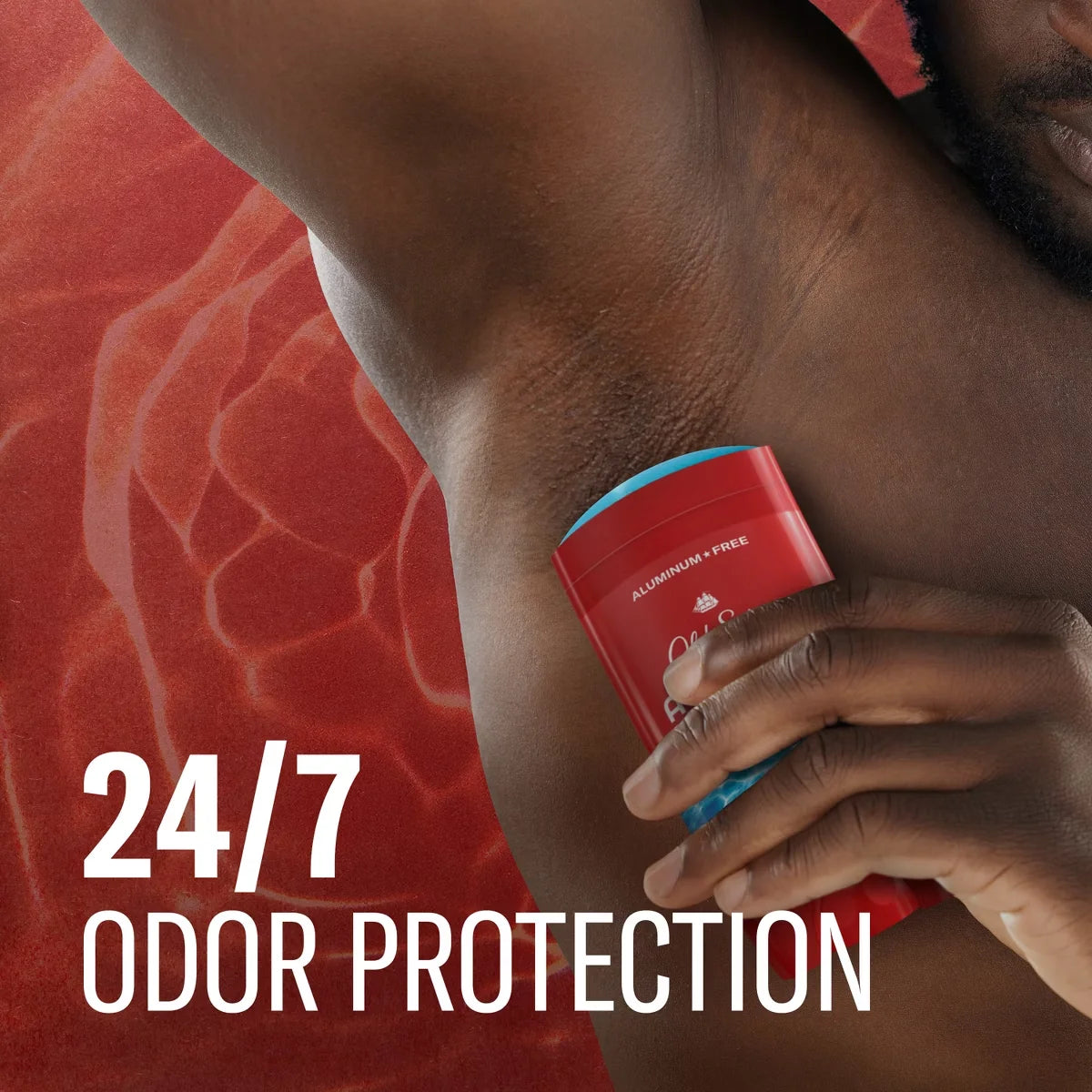 Old Spice Red Zone Aqua Reef Deodorant - 3oz: Invisible Solid, Under Arm Application, Normal Skin, Scented