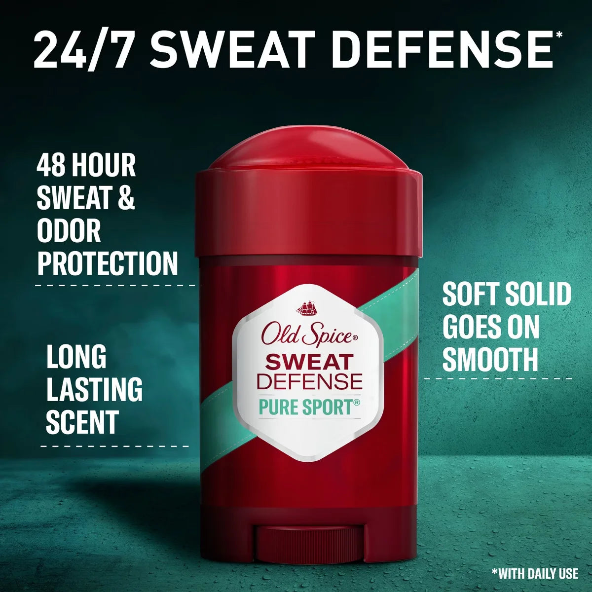 Old Spice Hardest Working Collection Sweat Defense Solid Antiperspirant & Deodorant Pure Sport Plus Twin Pack - 2.6oz Secondary image